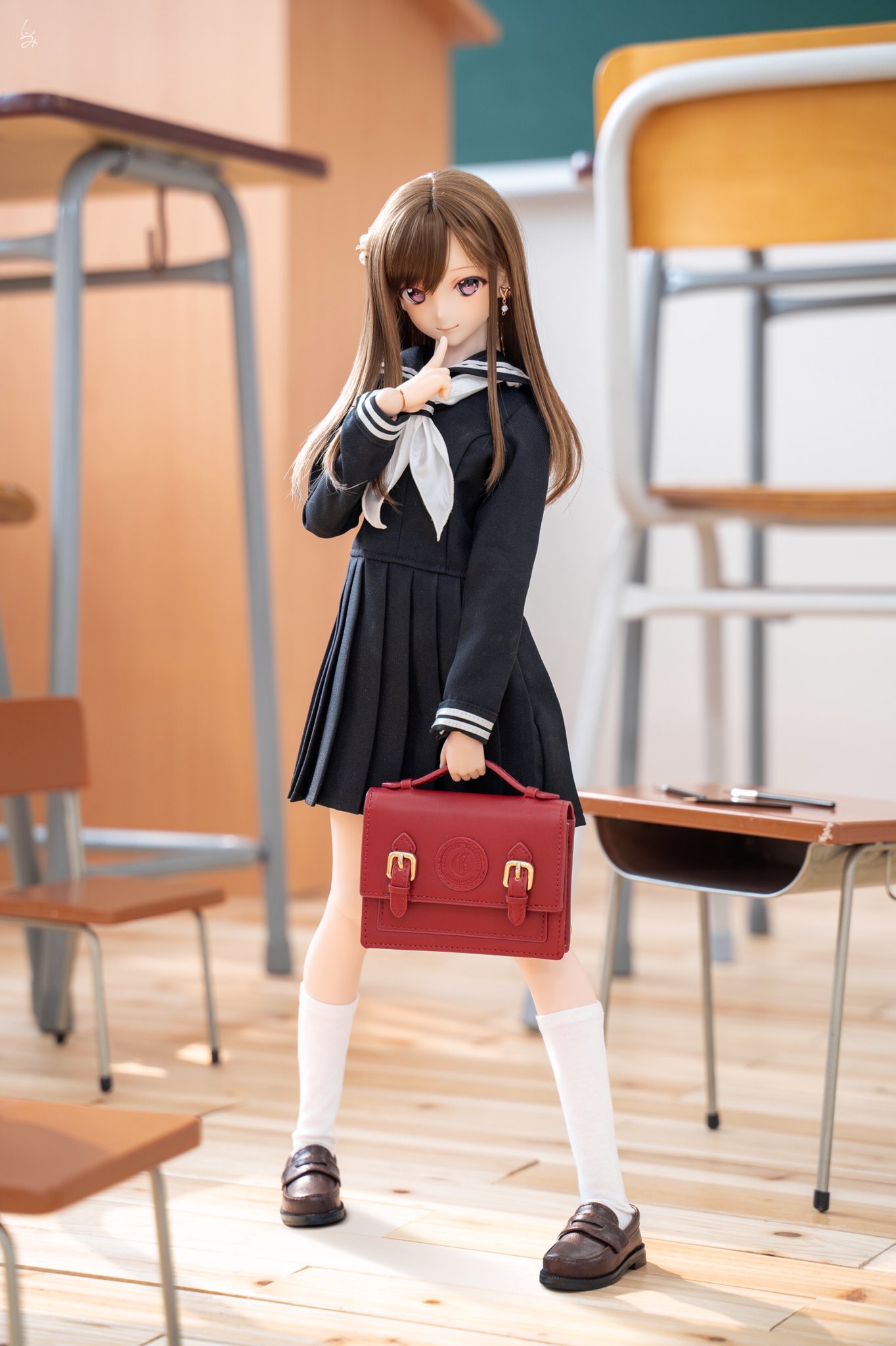 ドールアクセサリー DD用 教室机セット 高品質 改 「ドルフィー