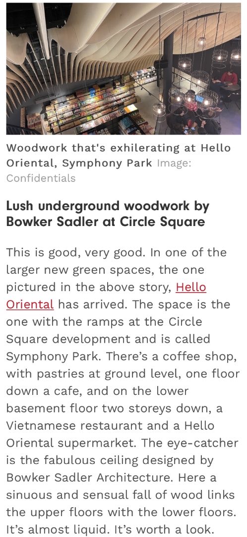 Another fantastic review for ⁦⁦<a href="/BowkerSadler/">Bowker Sadler</a>⁩ ⁦<a href="/HelloOriental/">Hello Oriental</a>⁩ ⁦@circlesquaremcr⁩ - thank you ⁦<a href="/mcrconfidential/">Manchester Confidential</a>⁩ - If you haven’t visited yet, you should! #interiordesign #instagood