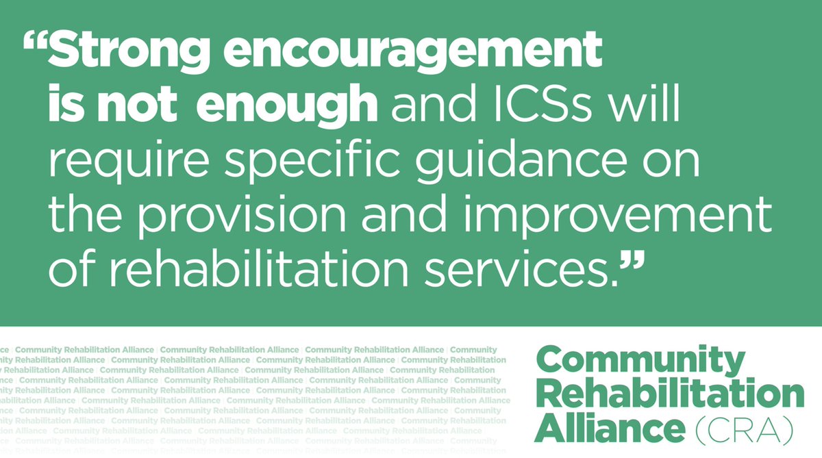 UKABIF's tweet image. For people with #braininjury neurorehab is key to independence and quality of life. Tangible measures are needed to ensure rehab is part of NHS planning. That’s why we’ve co-signed this letter as part of the Community Rehabilitation Alliance bit.ly/3JVOMaf #RightToRehab