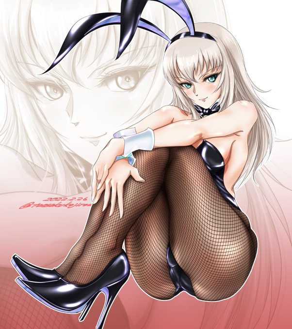 バニー・逸見エリカ
 #週末ガルパンお絵描き120分一本勝負20220226
 #週末ガルパンお絵描き120分一本勝負 