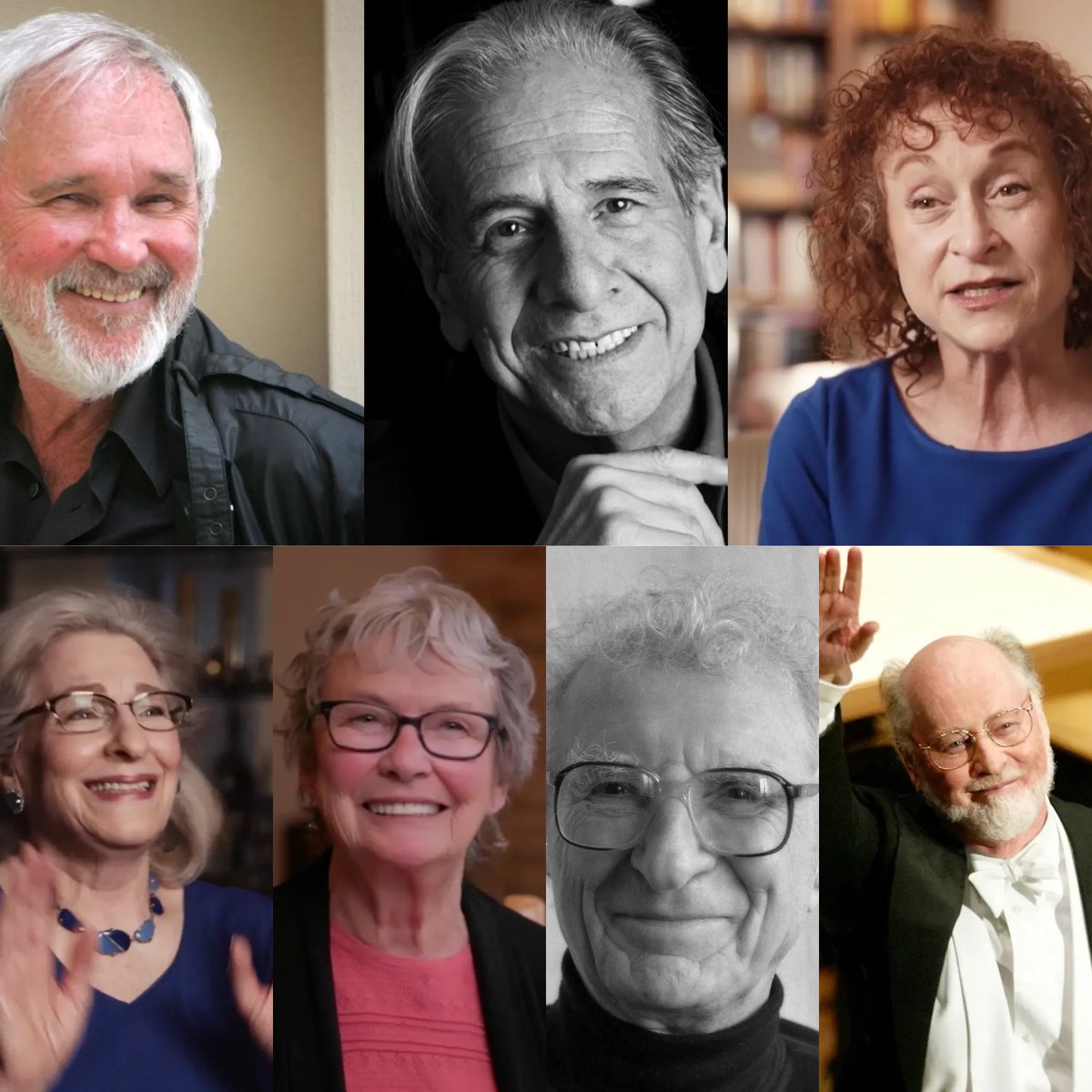 port_doc's tweet photo. Cast of characters interviewed in our upcoming film @FiddlersJourney, 2/28, 7pm @TheatreThreeLI-Go to: https://t.co/puy9aCz0DJ for more info.
#NormanJewison (dir.) @chaimtopol (Tevye) #NevaSmall (Chava) #RosalindHarris (Tzeitel) #MicheleMarsh (Hodel) #SheldonHarnick #JohnWilliams https://t.co/mjfg179EOq