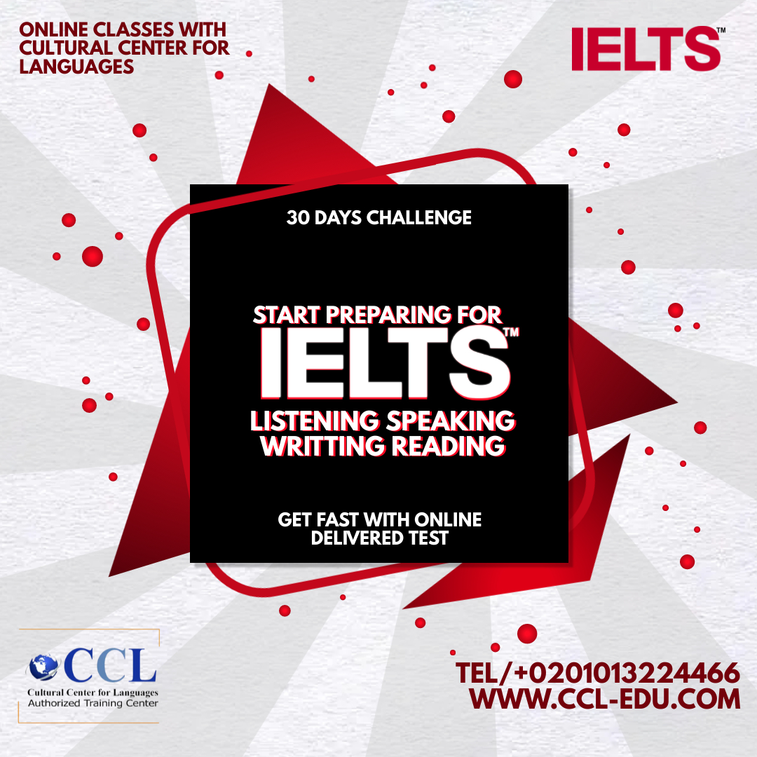 CclSohag's tweet image. IELTS Preparation Course 
ONLINE
دورة التحضير لامتحان IELTS  خصم 25 % لمده محدودة
 👈 مع الدكتورة / Suzan Said
⚜️سجل الان فى المركز الثقافى للغات ⚜️
إختبار IELTS (العام و الأكاديمي) نهتم بالقدرات اللغوية الأساسية
Listening, reading, writing and speaking

☎️01013224466 متاح واتس .