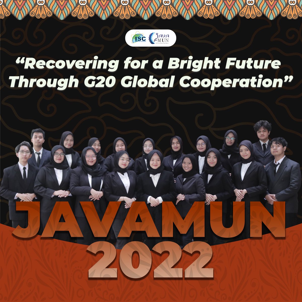 Dear Future Leaders,

We are more than glad to finally welcome you to The 7th Java Model United Nations, where you can take a step outside of your comfort zone to change the world with ideas, opinions and relations.