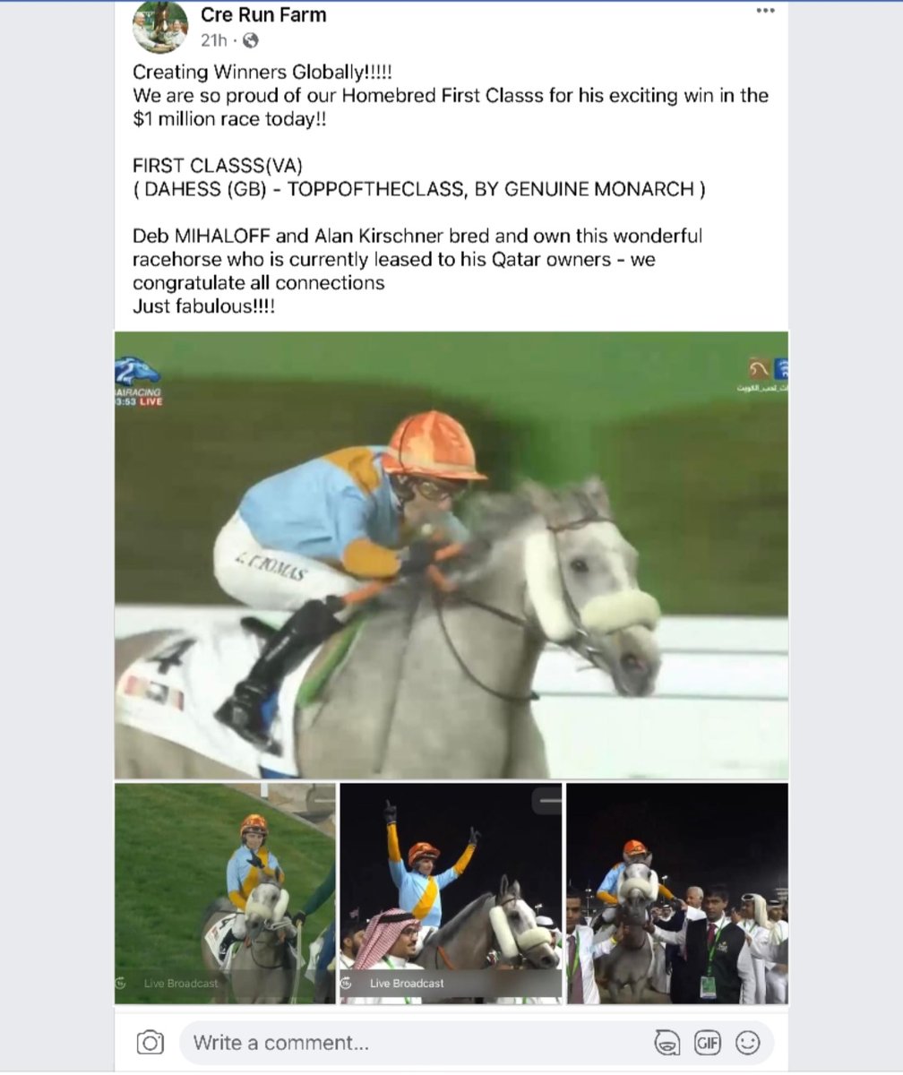 Some <a href="/DelParkRacing/">Delaware Park</a> connections. Cre Run Farm, Deb Mihaloff and Alan Kirchner. <a href="/AmandaRoxKylar/">AmandaRoxborough</a> <a href="/Fiospartan56/">Fio</a> <a href="/PlastekMan/">Stan</a> <a href="/nikkisanna19/">Nikki Sanna</a>