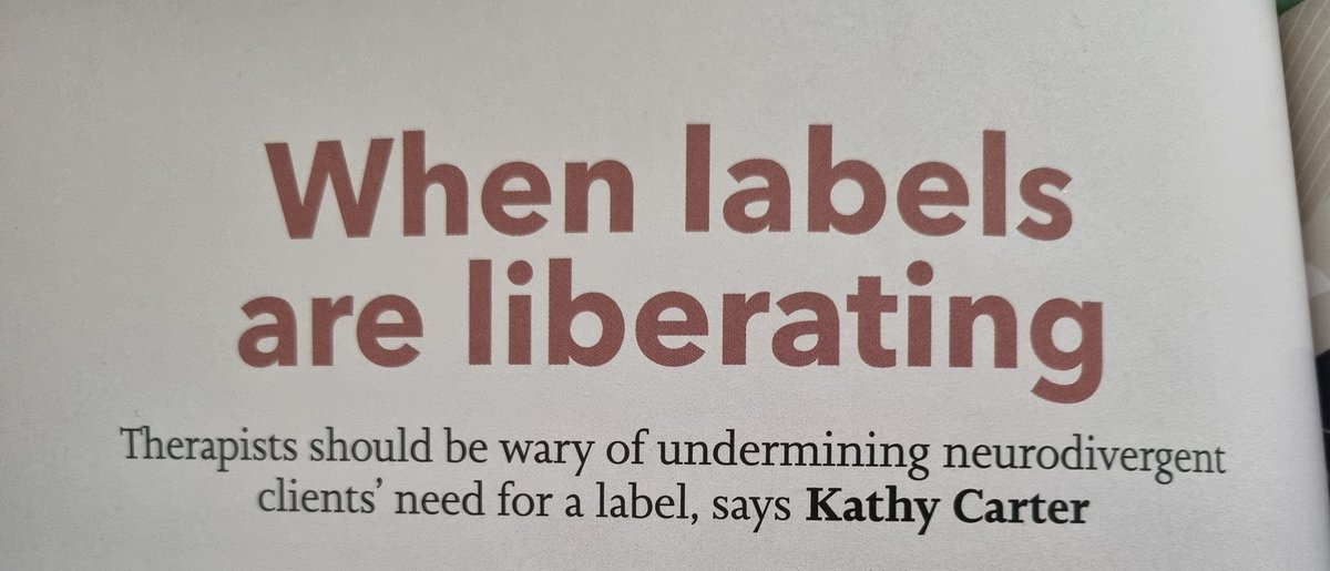 We are delighted to see this article in <a href="/BACP/">BACP</a>'s Therapy Today this month. It is ableist and often harmful to dismiss a client's ND diagnosis. We stand beside ND clients and their right to access ND-affirming therapy.