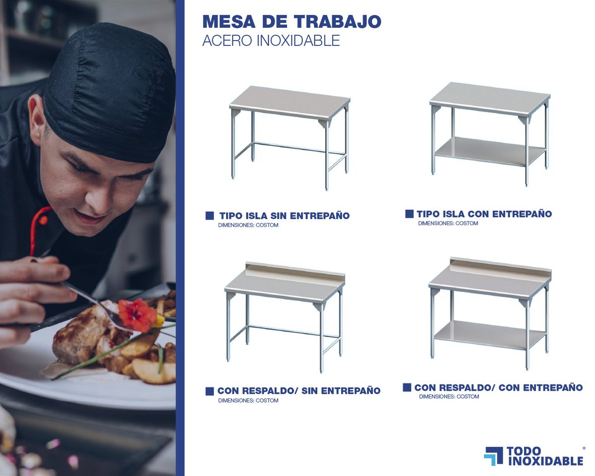 inoxidable_todo's tweet photo. 👨‍🍳¡Arma tu cocina con nosotros! Tenemos una gran variedad de mesas de trabajo. Tienes la posibilidad de ver el catálogo completo. Escríbenos y te lo enviaremos. ¡Visítanos para más información! 

🌐 https://t.co/6RkAzOScsi 

#todoinoxidable #cocina #restautante https://t.co/tLBHhjxRYN