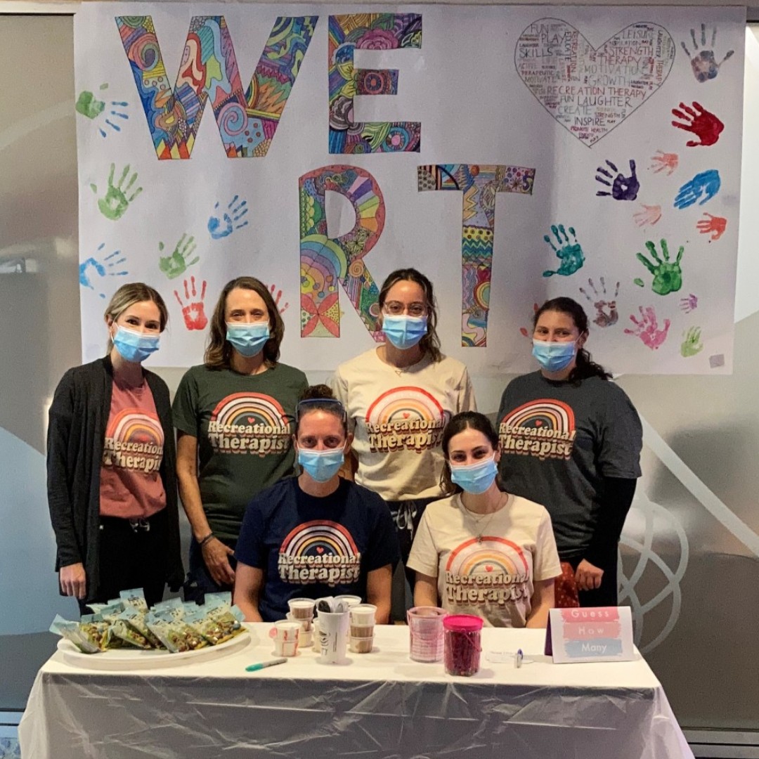 ChildrensSpecNJ's tweet photo. In honor of Recreational Therapy month, the team in New Brunswick hosted a Sweet Treat Social this week, complete with ice cream, trail mix, and some fun contests! 🍨
.
.
#RecTherapy #RecreationalTherapyMonth #RTMonth #Pediatrics https://t.co/Np2tN5YhBB