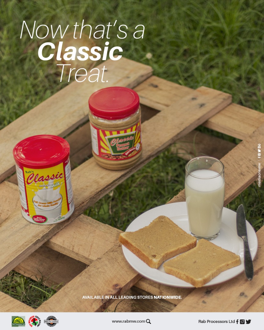 Enjoy your sandwich with your favorite classic peanut butter and Milk

#peanutbutter #breakfast #yummy #smooth #creamy #classicpeanutbutter #rabprocessors #malawi