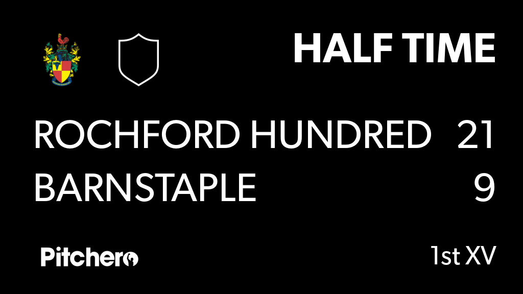 RochfordRugby's tweet photo. HALF TIME: Rochford Hundred 21 - 9 Barnstaple
#ROCBAR #Pitchero
https://t.co/ptiFZMYtLw https://t.co/8077cKF4xh