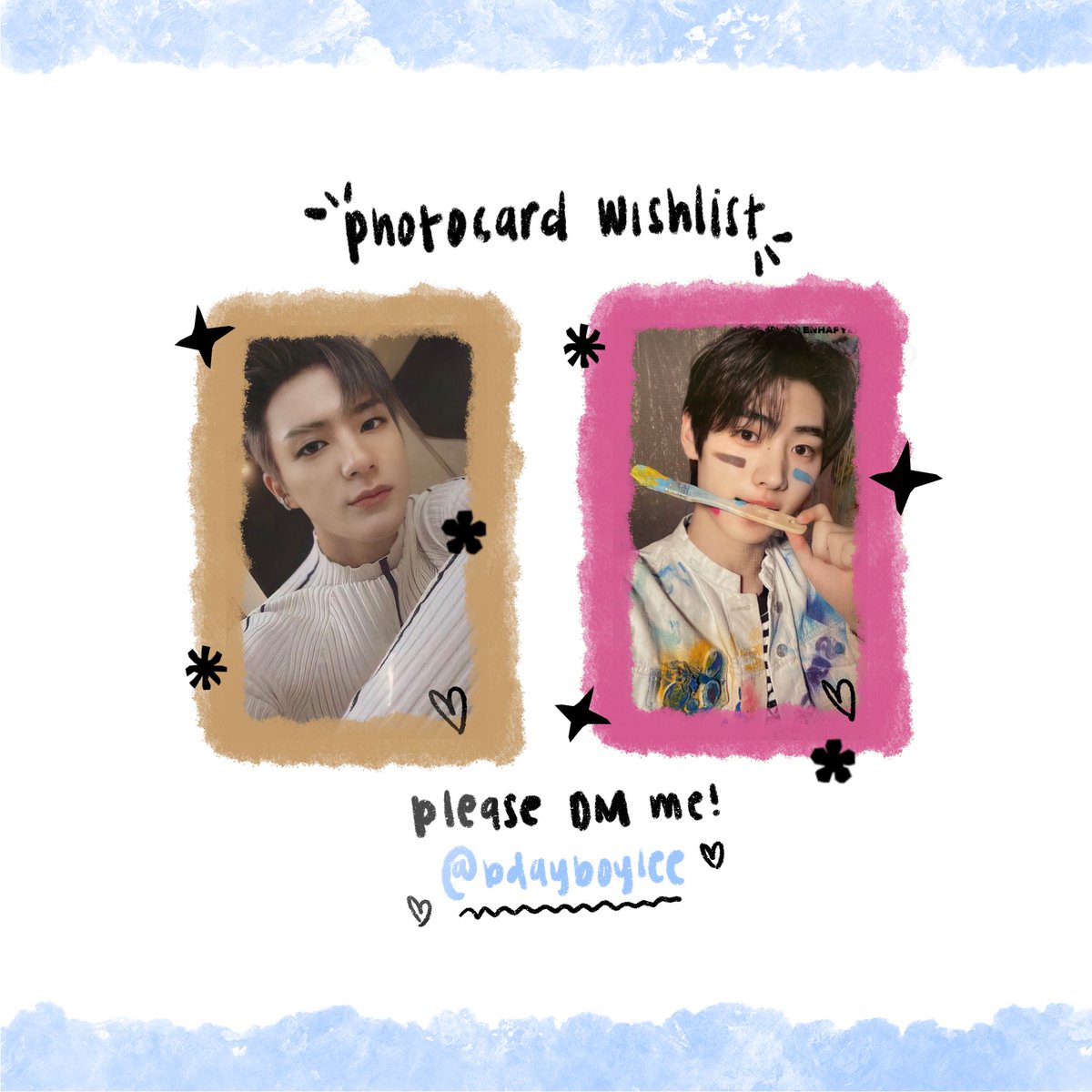 bdayboylee's tweet photo. wtb // want to buy

+ jisung kolbuk / collectbook 2020 (prio)
+ jeno pb / photobook universe
+ sunghoon enniversary 

t. enhypen enniv nct 2021 https://t.co/wJUgPQW0wS