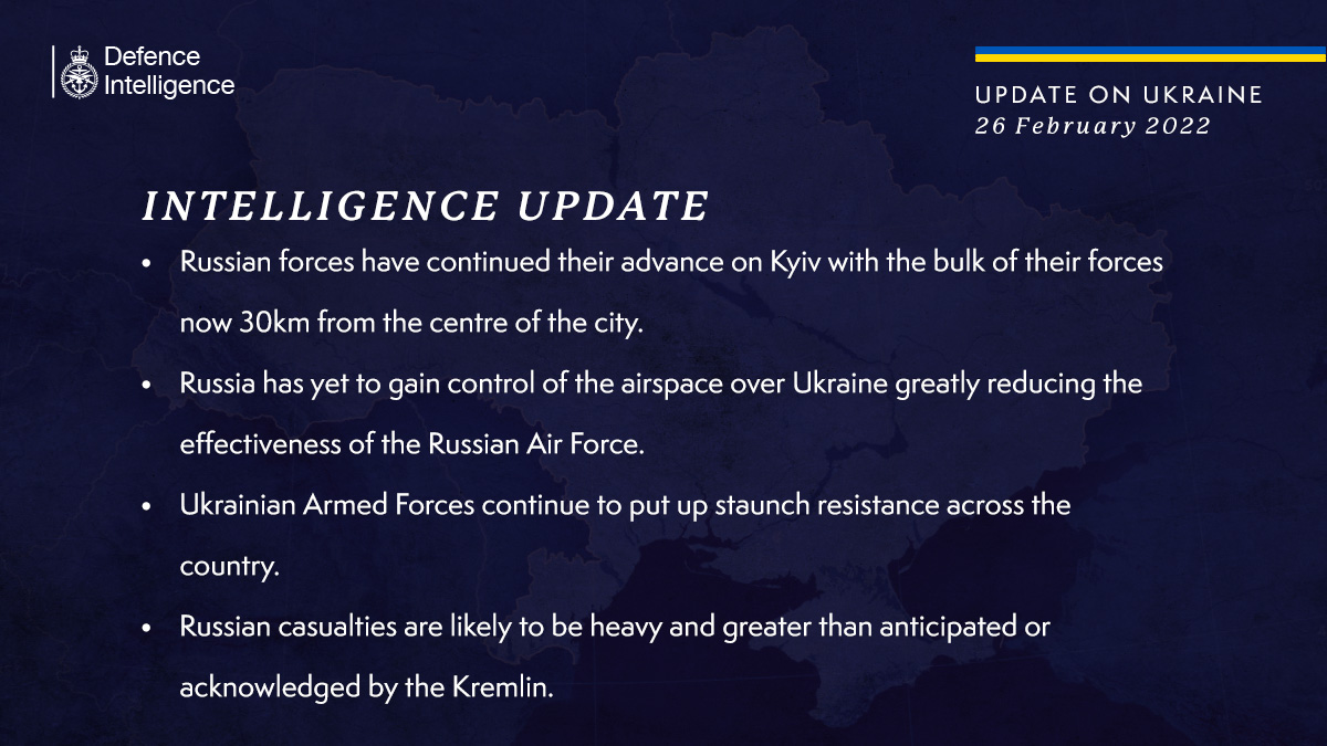 We can confirm the latest developments in Ukraine: