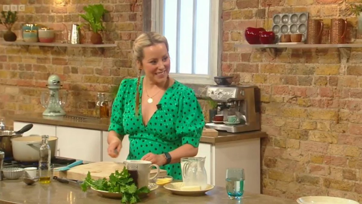 Doing a great job of hosting and cooking on @SaturdayKitchen #SaturdayKitchen is the wonderful @Anahaugh of @myrtlerest - perfect #SaturdayMotivation