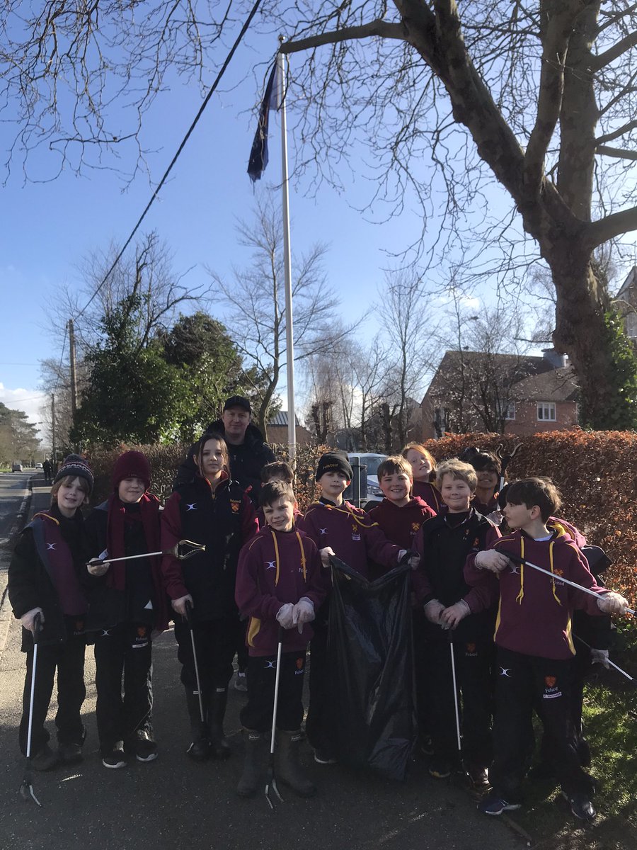 When Felsted Prep and Felsted community come together for a litter pick, the job gets done! #felstedprep