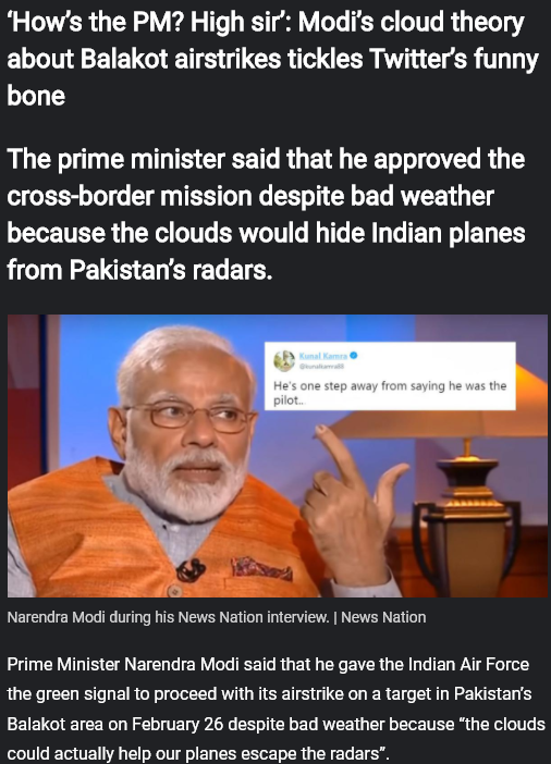 PakDefForum's tweet photo. On 26th Feb, 2019 #India killed couple of trees and one crow during so-called Balakot Air Strike. As a fine &amp; charges for such misadventure; #IndianAirForce paid the bill with 1 MiG-21 Bison, 1 SU-30MKI being shot down by #PakistanAirForce and a pilot captured. No clouds to hide. https://t.co/e5iIZvBIzD
