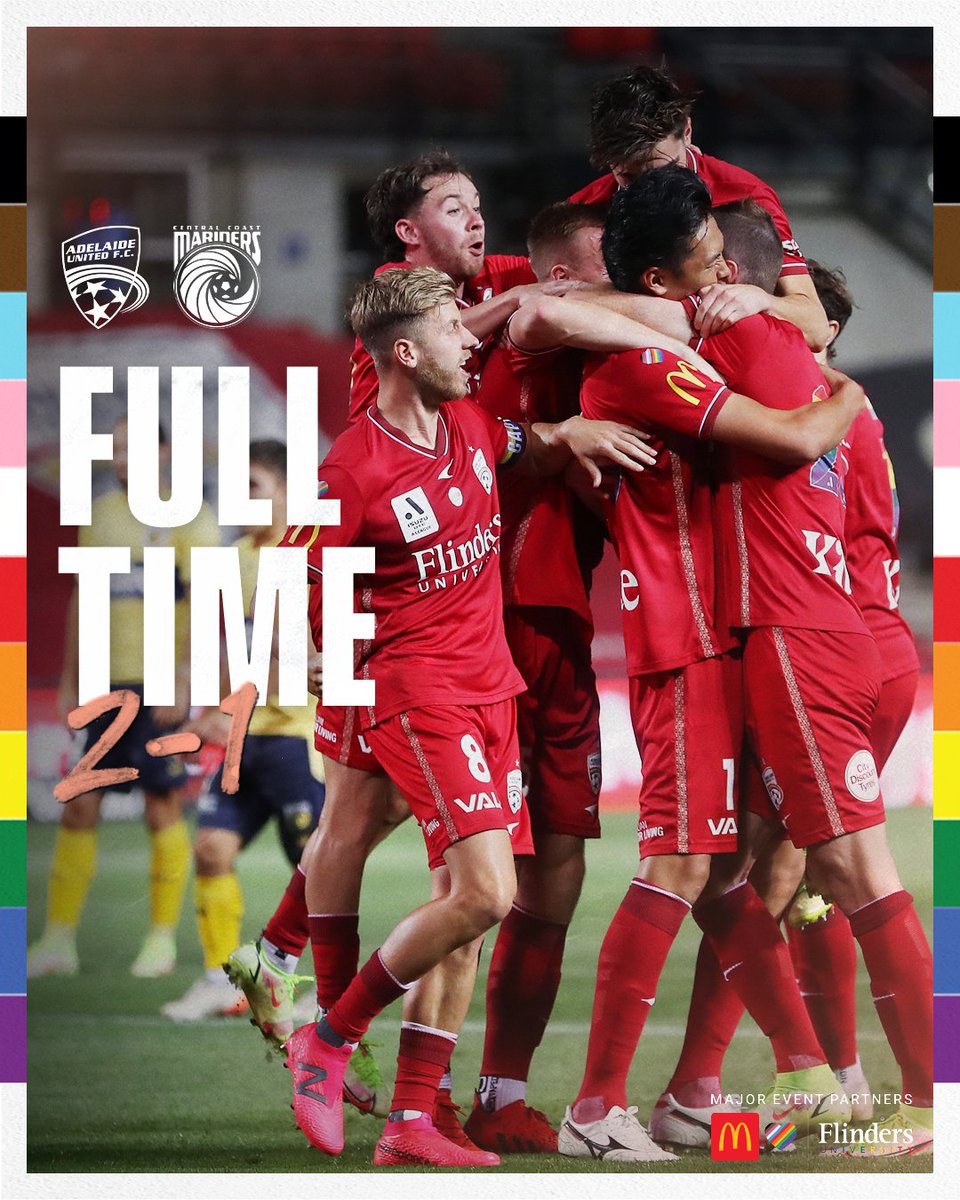 AdelaideUnited's tweet image. Comeback KINGS! 👑

That&apos;s 9 goals after the 84th minute!

#ADLvCCM #UnitedForPride🏳️‍🌈