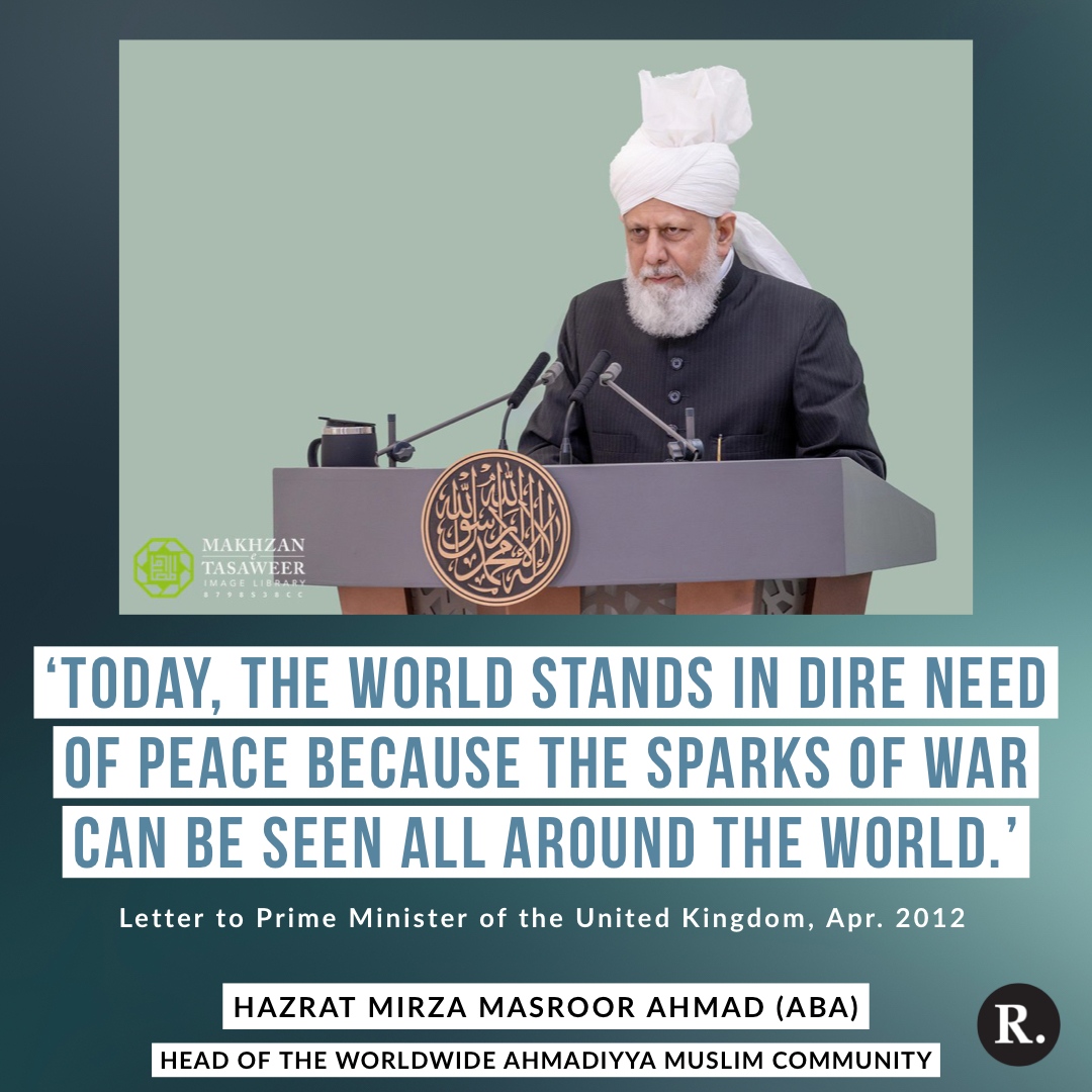 In 2012, His Holiness, Hazrat Mirza Masroor Ahmad (aba), Head of the Worldwide Ahmadiyya Muslim Community sent letters to world leaders emphasising the critical need for peace and outlined the dangers of #worldwar3.

Read below:

#UkraineWar #Russia 
reviewofreligions.org/7152/letters-t…