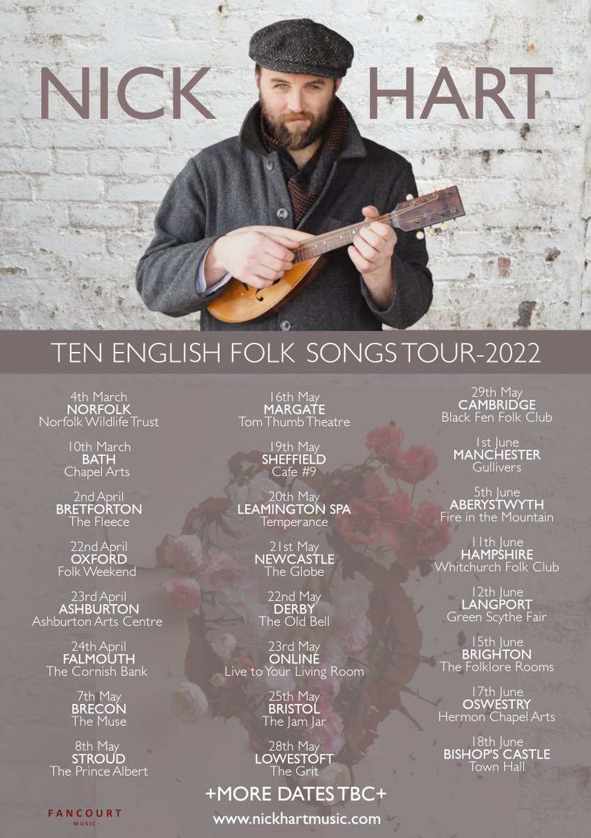 Dear people of England and Wales. Very excited to embark on a lengthy and meandering tour of our two great nations to support the release of my forthcoming album. London gig yet to be confirmed, but definitely happening. Hope to see you out on the road x