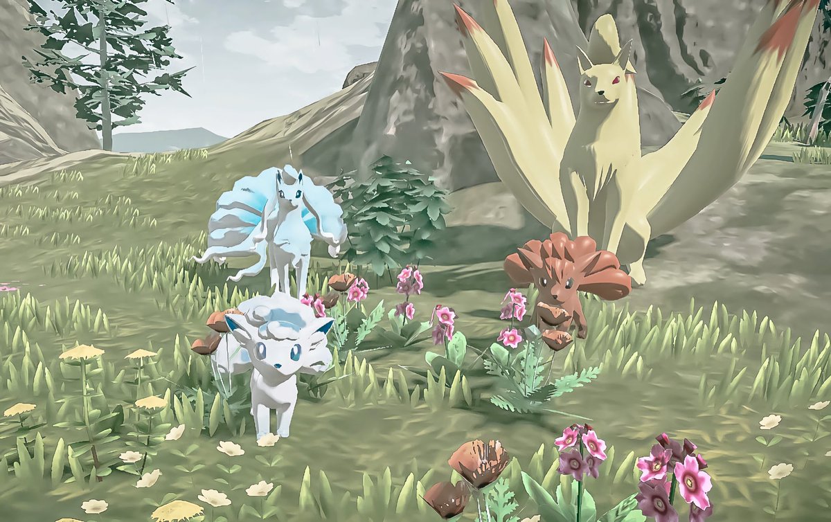 poppyhaven_'s tweet photo. mom and dad protec their babies🥺 #PokemonLEGENDS #PokemonLegendsArceus https://t.co/60GfuDDXSG