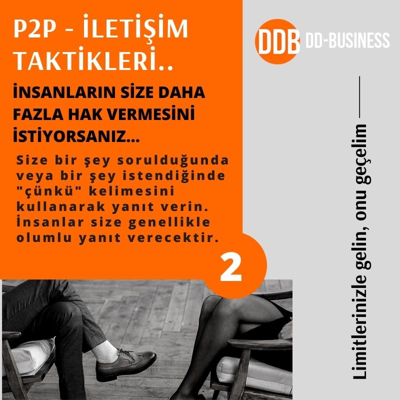 İLETİŞİM TAKTİKLERİ... - 2
dd-business.com ile yaşamda iletişim gücünüzü kullanmayı öğrenin dd-business.com 'u takibe alın. ÜCRETSİZ. P2P taktiklerini öğren #diyalog #muzakere #iletisim #taktik #cumartesi
