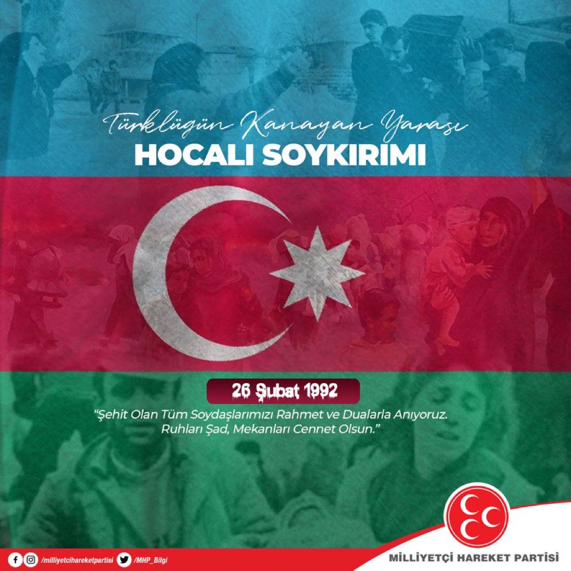 acinamhp's tweet photo. ''Şehit Olan Tüm Soydaşlarımızı Rahmet ve Dualarla Anıyoruz. Ruhları Şad, Mekanları Cennet Olsun.''
#HocalıSoykırımı https://t.co/IaSnnBRsIY
