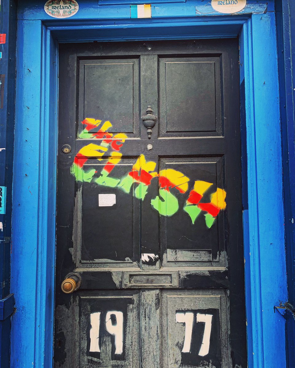 SueBarrettActor's tweet photo. Spotted on Dean Street Dublin while on an errand near work ๐ฅฐ๐ฅฐ #theclash #dublin #streetart #art #colourful #doorway #irishdoors #dublindoors #ireland #patrickstreet https://t.co/7yIMUvs7Mp
