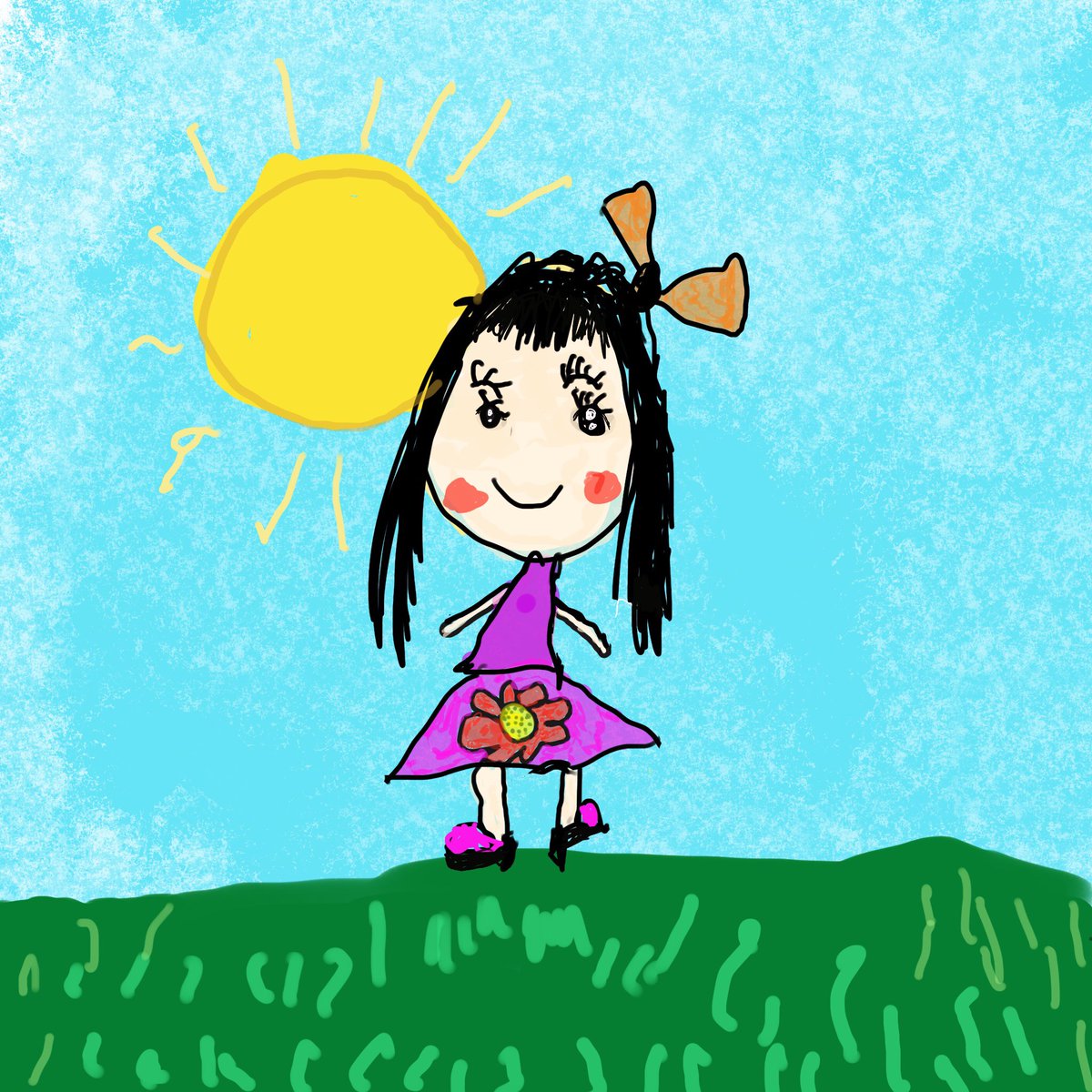 Faliza_H's tweet photo. Me and my sunny day 🌤👧🏻

#artkids #NFTKids #art #nft #NFTTHAILAND https://t.co/MpusE5ldKZ
