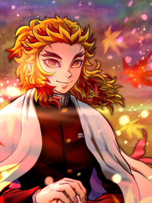 Lilith-ke🔥りりすけさんがTwitterに投稿した煉獄杏寿郎(鬼滅の刃)のイラスト。