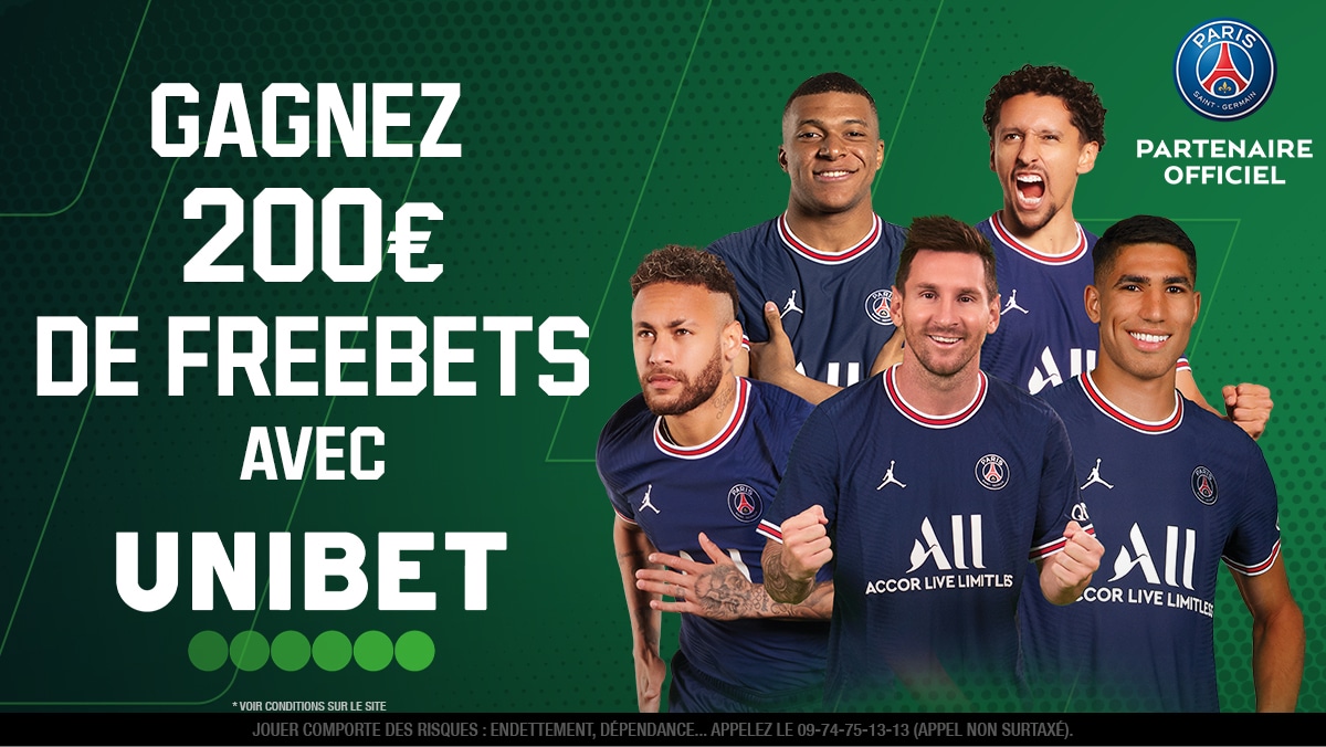 🤑 10 x 20€ de Freebets à gagner à l'occasion de #PSGASSE ! Qui sera le premier buteur du match ?

👉 RT/Follow + #FreebetUnibet + ton pseudo
⏳ Fin du jeu à 21h.
🍀 TAS demain.