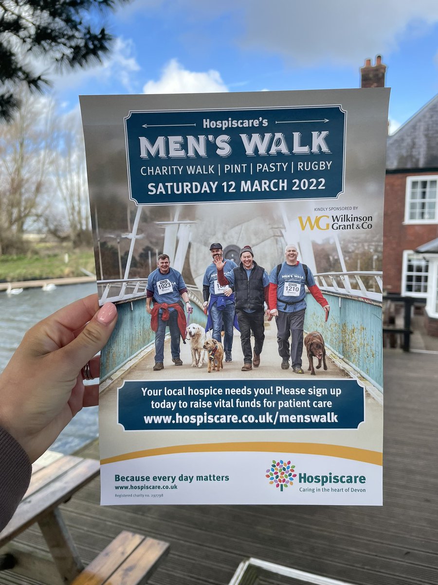 2 weeks to go until our annual Hospiscare Men’s Walk on Saturday 12th March. You can still sign up following the link on the poster. Get your boots on! 🥾