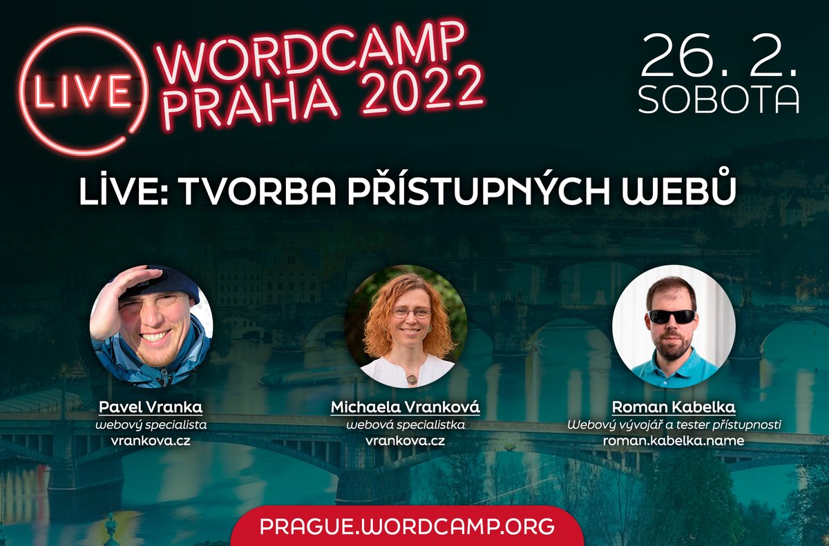 Debata o přístupnosti nabírá na obrátkách. 

Roman Kabelka zrovna zmínil 4 organizace v rámci ČR, které se přístupnosti profesionálně zabývají. 

Pavel Vranka vysvětlil proč ovládat web na klávesnici i jako "běžný uživatel". 

A pokračujeme. Stavte se! 

#WordCampPraha