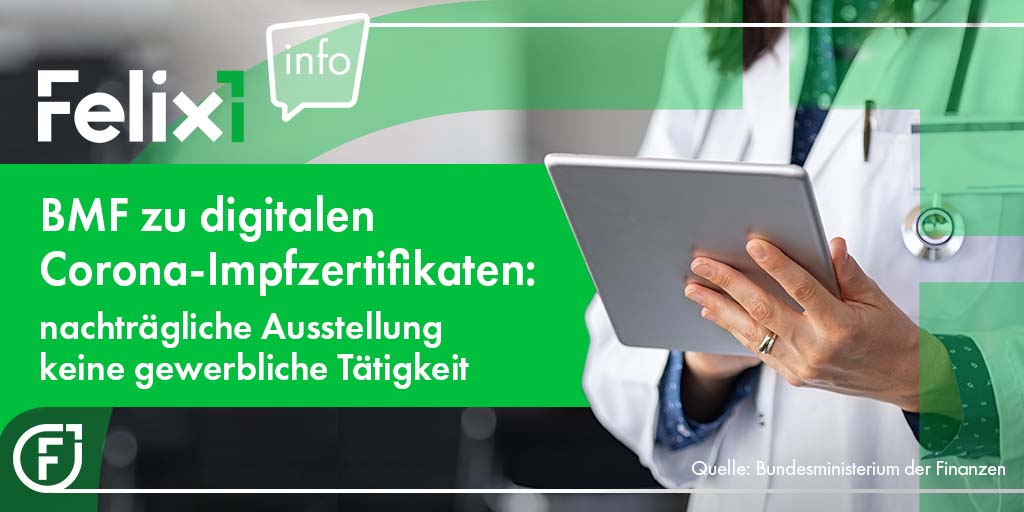 felix1_de's tweet image. Das BMF stellt aktuell in seinen FAQ klar: Stellt ein Arzt nachträglich digitale Impfzertifikate über eine Covid-19-Impfung aus, sind das für ihn keine gewerblichen Einkünfte.

👉 Zu den FAQ: bundesfinanzministerium.de/Content/DE/Sta…

#felix1 #bmf #faq #impfzertifikate #impfung #corona