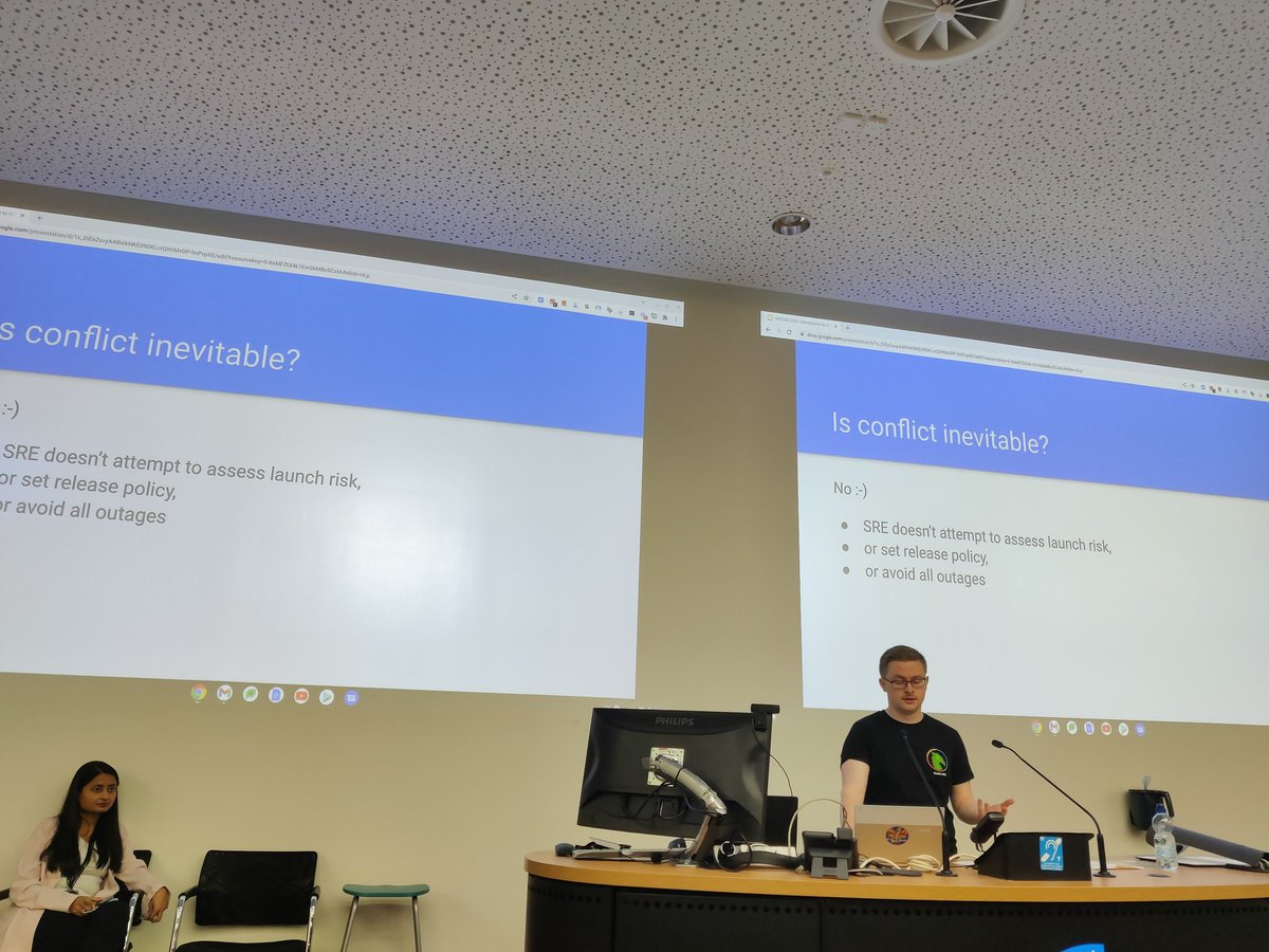 organicdelight's tweet image. is conflict inevitable? thankfully the answer is no! talking sre and tpms at google @ #sistem2022 let us see slo sli sla alive, robust and healthy for next gen @niallm