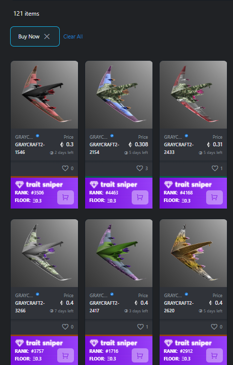 blitzlock's tweet photo. @GRAYCRAFTnft 
5.2k supply, 121 items listed 🤯 

What can I say... Captains really want their Graycraft Mechs!!! How can we say no to this??? 

Each GC2 = FREE mint for a GC mech (coming end Q2)

Your choice fam😎
Welcome future Captains😉 https://t.co/eS9WBBMPxU