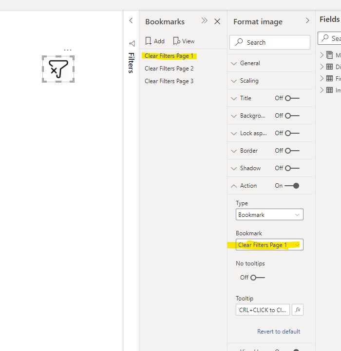 MartijnAlsem's tweet photo. You can add a button to clear al filters in #PowerBi, and the dashboard is way more user friendly!💪
Add an image, add a bookmark with all filters cleared, add an action to the image and you are all set!🙌
#DataAnalytics #Datavisualization #SaturdayMotivation https://t.co/HPJrqPbDkV
