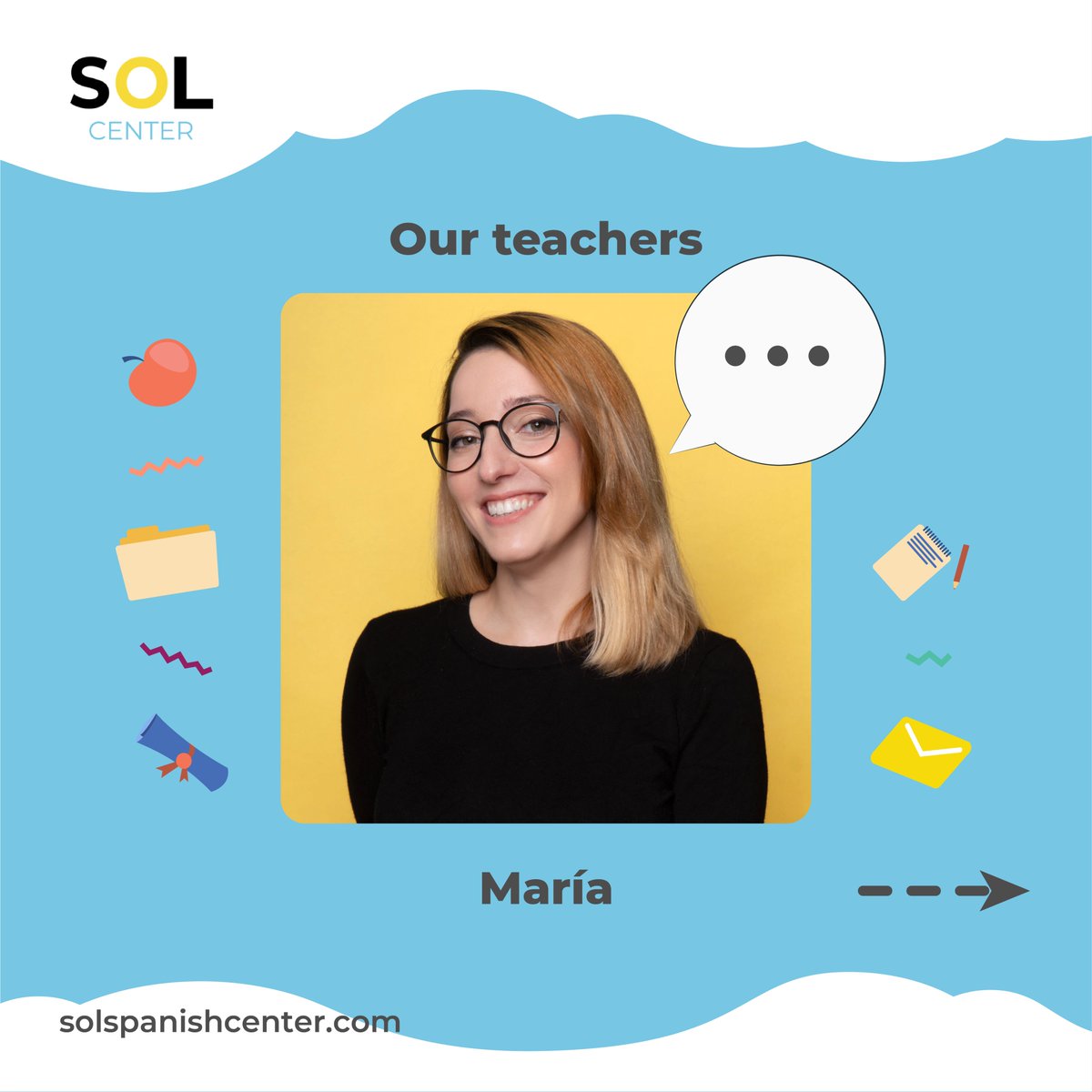 solcentersp's tweet photo. 🇬🇧 Meet our teachers! ☺ 📚                                                                                                  
🇪🇸 ¡Conoce a nuestros profesores! ☺ 📚   #onlinelearning #aprendrelespagnol  #languagetip #spanish https://t.co/Bhi0aOr1sA