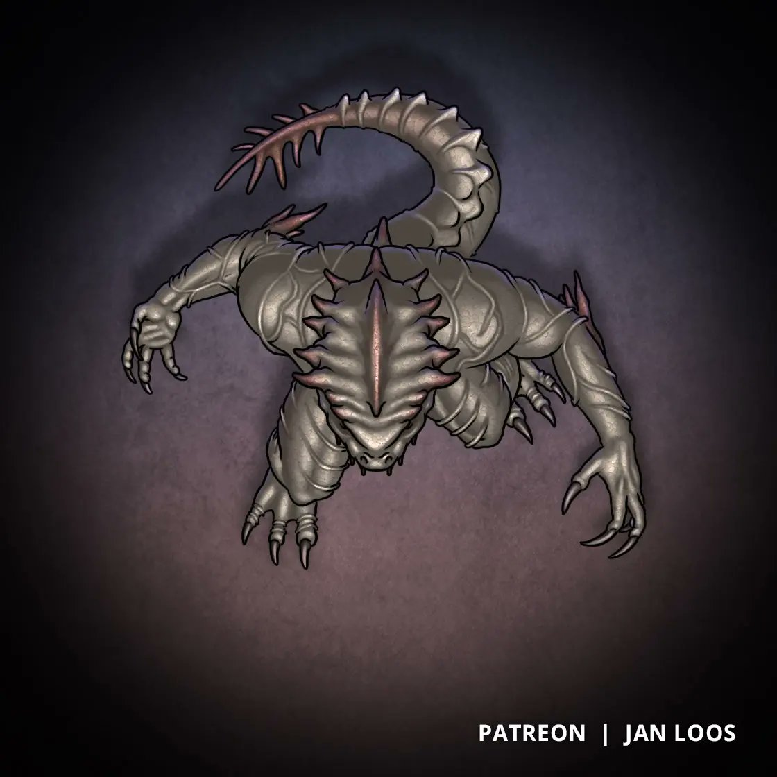 The last token of this month is the Troglodyte. Cave creatures will be  available on Patreon this Monday! #roll20 #fantasygrounds #fantasyart  #foundryvtt #ttrpg #dnd5e #dnd #dungeonsanddragons #dndart, image size:1120x1120