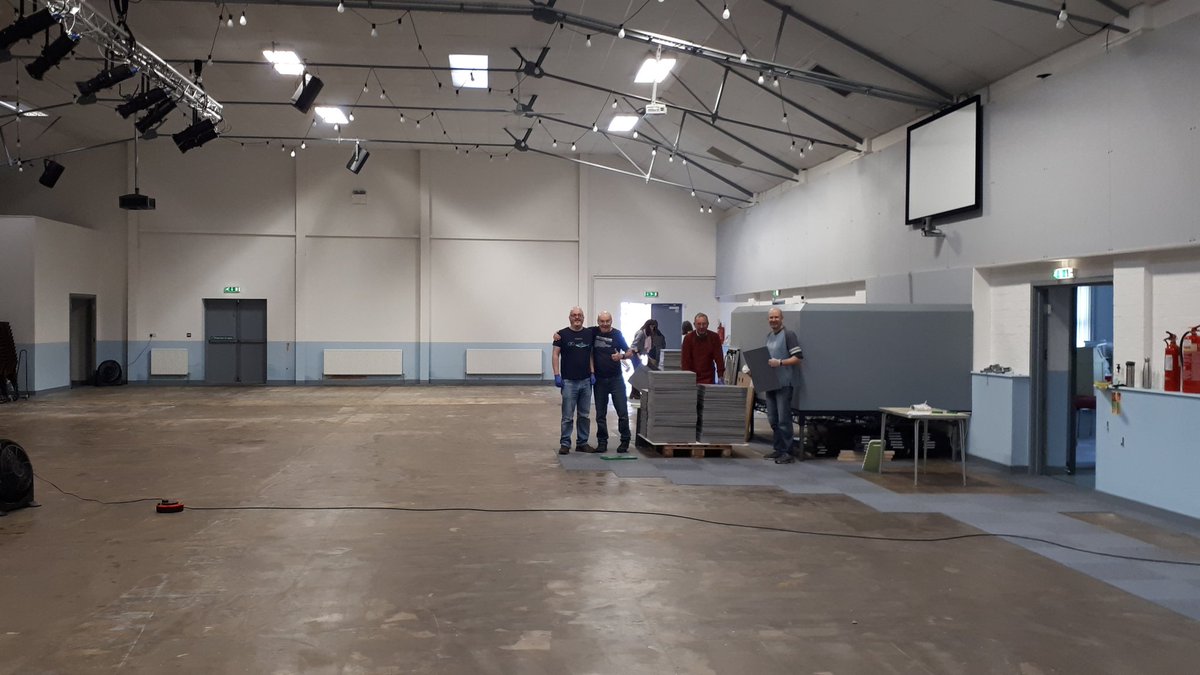 ShrewsburyCops's tweet photo. SNT visited Barnabas Church Centre this morning to inspect the damage caused from the floods. All hands at the deck to repair flooring. Any willing volunteers!
#CommunitySpirit
#CommunityEngagement https://t.co/xGbrWKwKvf