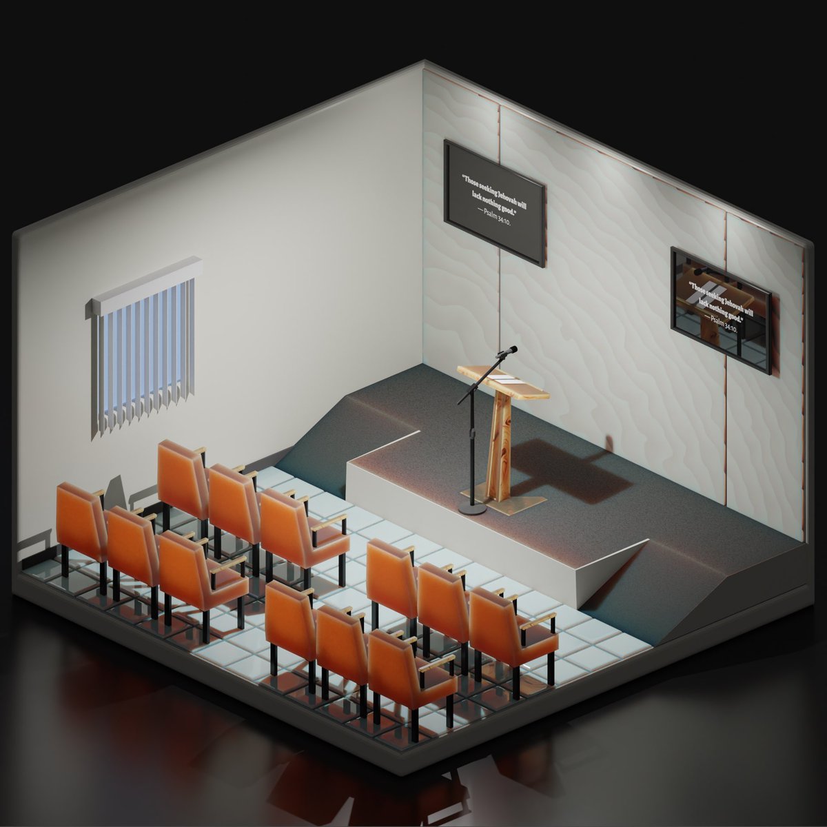 jedediahwhite's tweet photo. Kingdom Hall • Salón Del Reino

#blender #blender3d #blendercycles #blendercommunity #lowpoly #lowpolyart #jwfamily #bestlifeever #jwfriends #jwlove #isometric #isometricart #isometricdesign #kingdomhall #blendereevee #blendereeveerender https://t.co/96XkM6ASGc