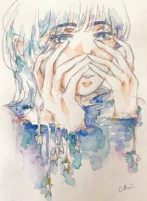 『泣けないあの子』

#水彩画 #絵画 #イラスト 