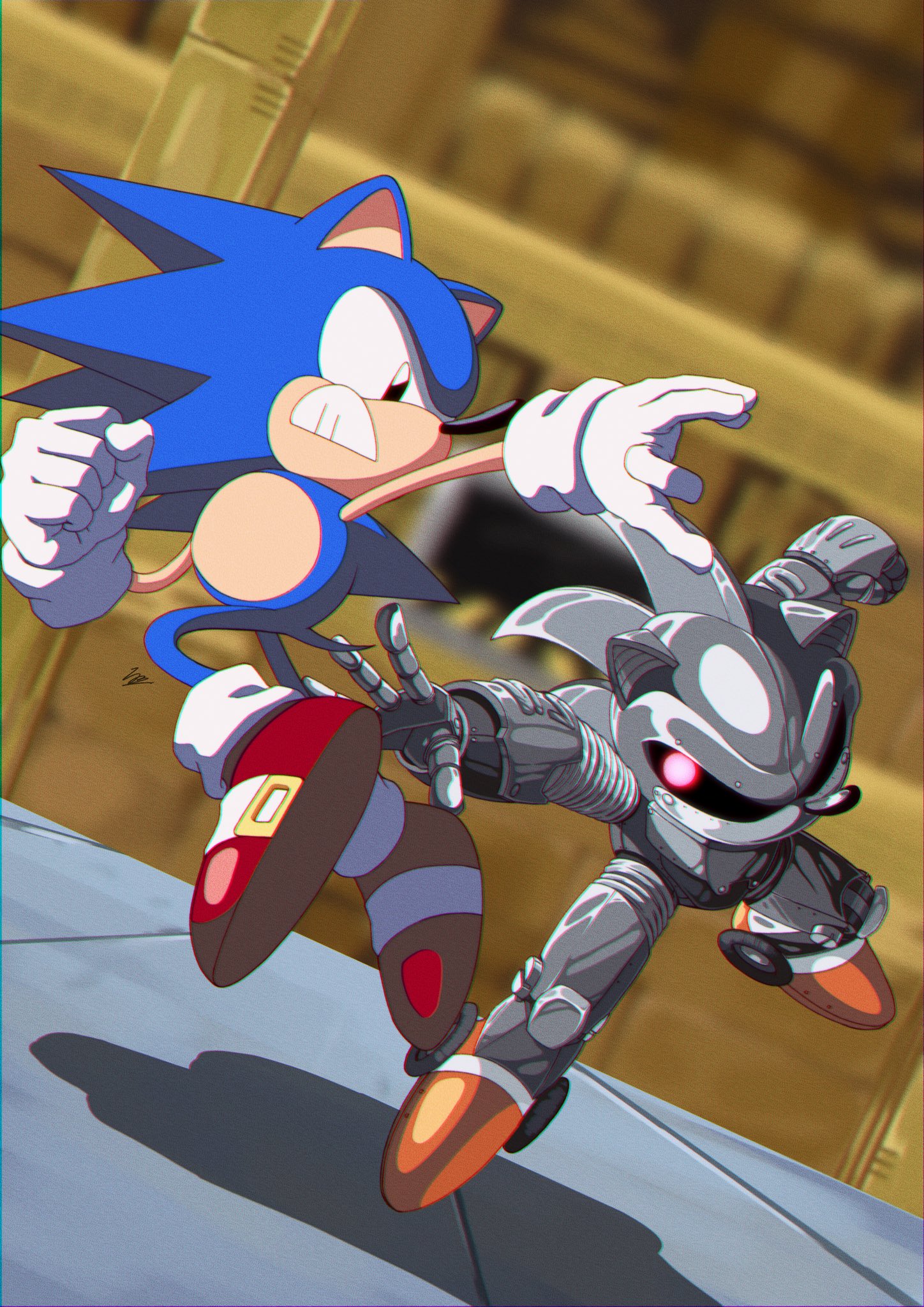 Sonic vs Metal Sonic Fanart : r/SonicTheHedgehog