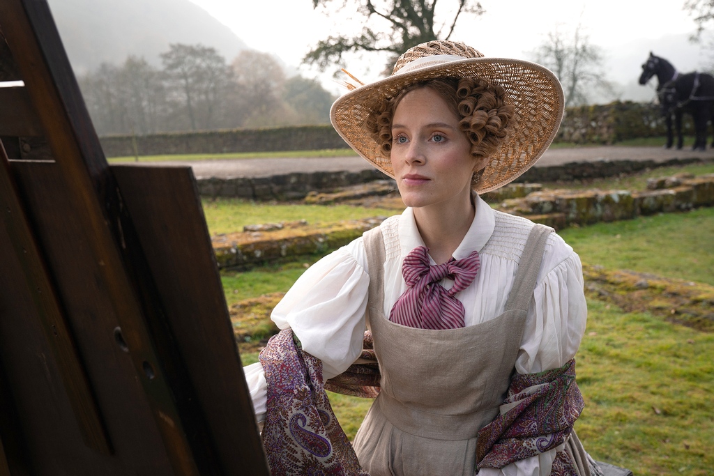 SpinxPhoto's tweet photo. @sophierundle painting a masterpiece of an INCREDIBLE sight behind me. This was taken on my first day on set for this series and the location was so breathtakingly beautiful!

Tune into @bbciplayer or @hbo this spring to catch series 2 of #gentlemanjack and see what Sophie saw! https://t.co/HJpRuxqQUy