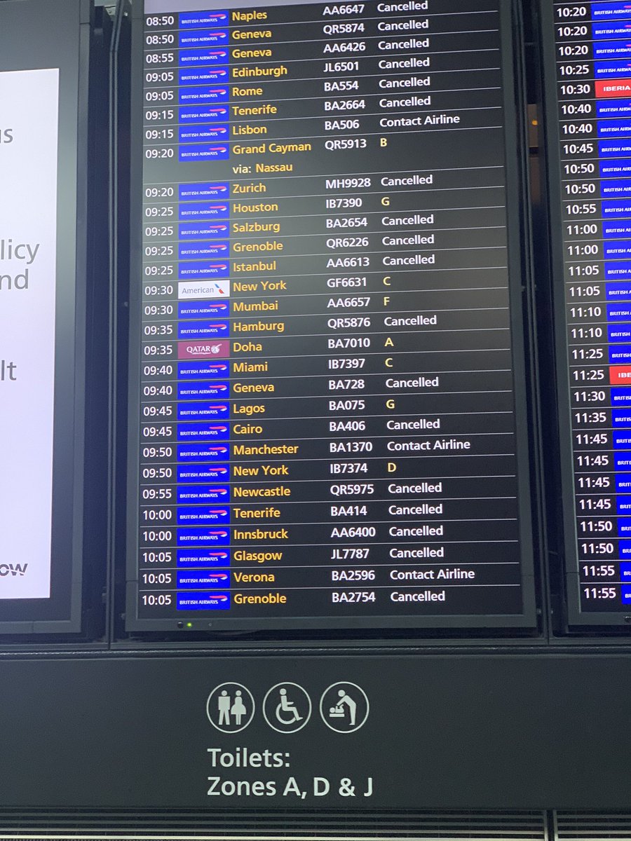 over a period of 6 months, <a href="/British_Airways/">British Airways</a> have fulfilled 1 out of my 5 flights booked. Thank God for <a href="/lufthansa/">Lufthansa</a> and <a href="/Ryanair/">Ryanair</a> coming to the rescue.