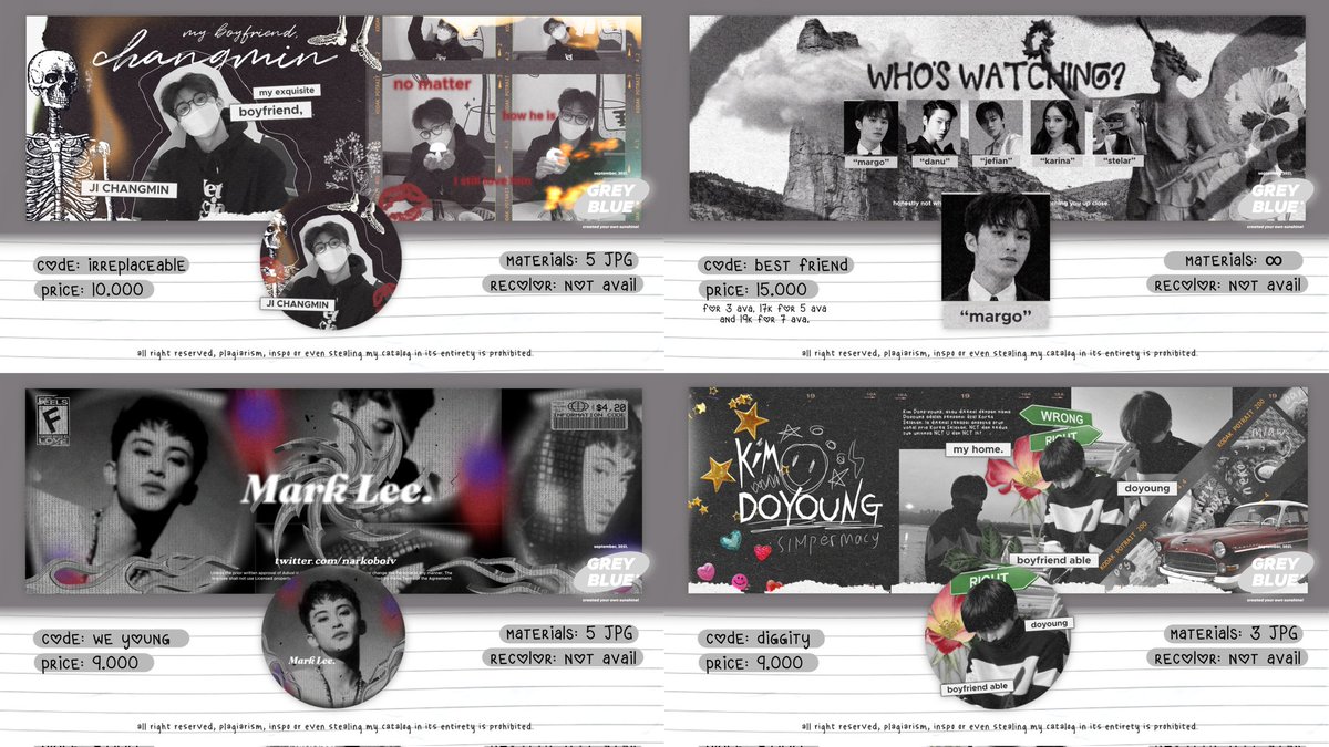 GREYwBLUE's tweet image. [HELP RETWEET, THANK YOU!]

@GREYwBLUE will opened again on Sunday, 02/27 at 1 PM with limited slot only accept 20 slot. Dont forget to read regulations first! DM me for ordering or asking. I also looking for new pals too just tap love and see u! 

[ #zonauang ]