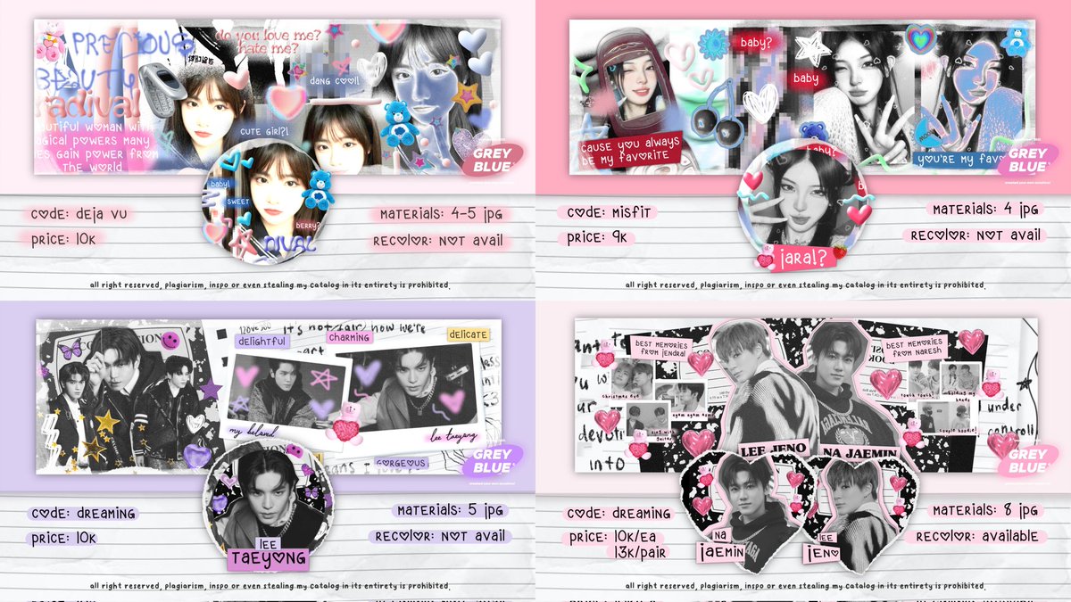 GREYwBLUE's tweet image. [HELP RETWEET, THANK YOU!]

@GREYwBLUE will opened again on Sunday, 02/27 at 1 PM with limited slot only accept 20 slot. Dont forget to read regulations first! DM me for ordering or asking. I also looking for new pals too just tap love and see u! 

[ #zonauang ]