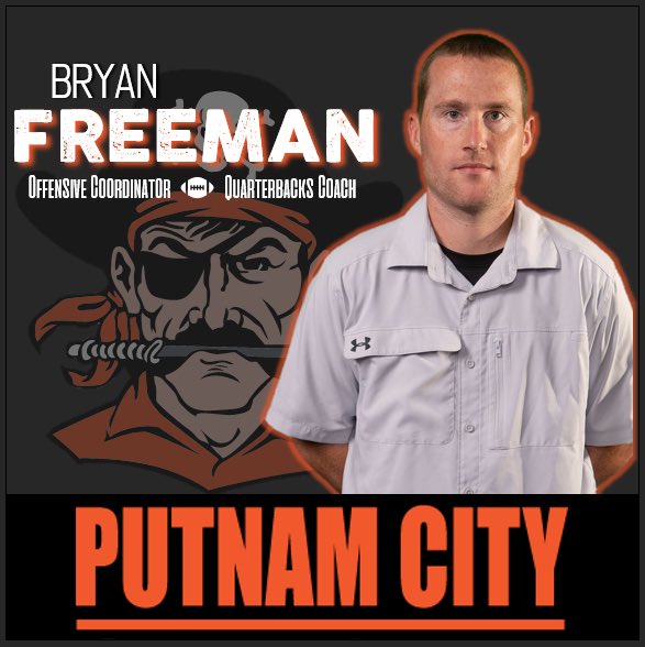 The Pirates just got better! Welcome <a href="/bryanleefreeman/">Bryan Lee Freeman</a> to the program as the Offensive Coordinator and QB’s Coach. Bryan comes from <a href="/JenksFootball/">JenksTrojanFootball</a> and will help take us to the next level! #TPC