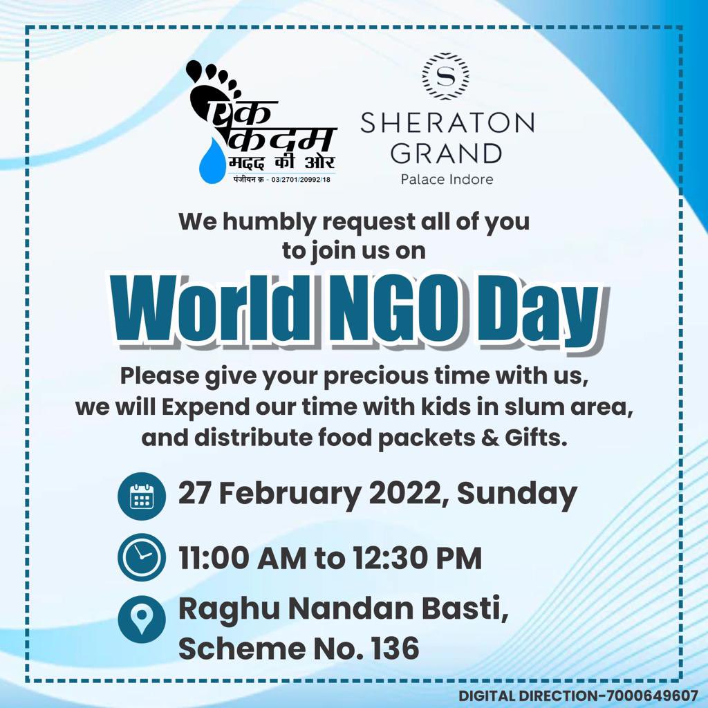 ekkadammadadki's tweet photo. We humbly request all of you to join us Tomorrow. #ngoday @sheratonhotels https://t.co/ciNNEUfIPQ