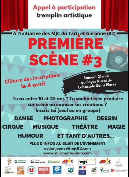 mjc_VerdunsurG's tweet photo. On revient pour une troisième édition de Première Scène !
Pour s'inscrire suivez ce lien
https://t.co/Z3hDkbpHfi...
Pour plus d'info, envoyez un mail à actionjeunes@mjc82.com
On vous attend le samedi 21 mai dès 18h à Labastide Saint Pierre. https://t.co/IPpDpmjV5l