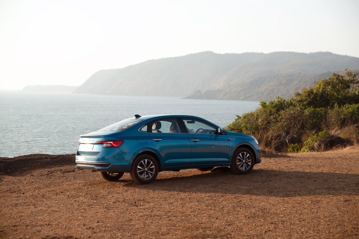SkodaIndia_PR's tweet photo. Here’s our gorgeous #ŠKODASLAVIA slaying with its stylish and elegant design on the picturesque roads of Goa

#DriveWithSLAVIA https://t.co/7dmZO7be5b
