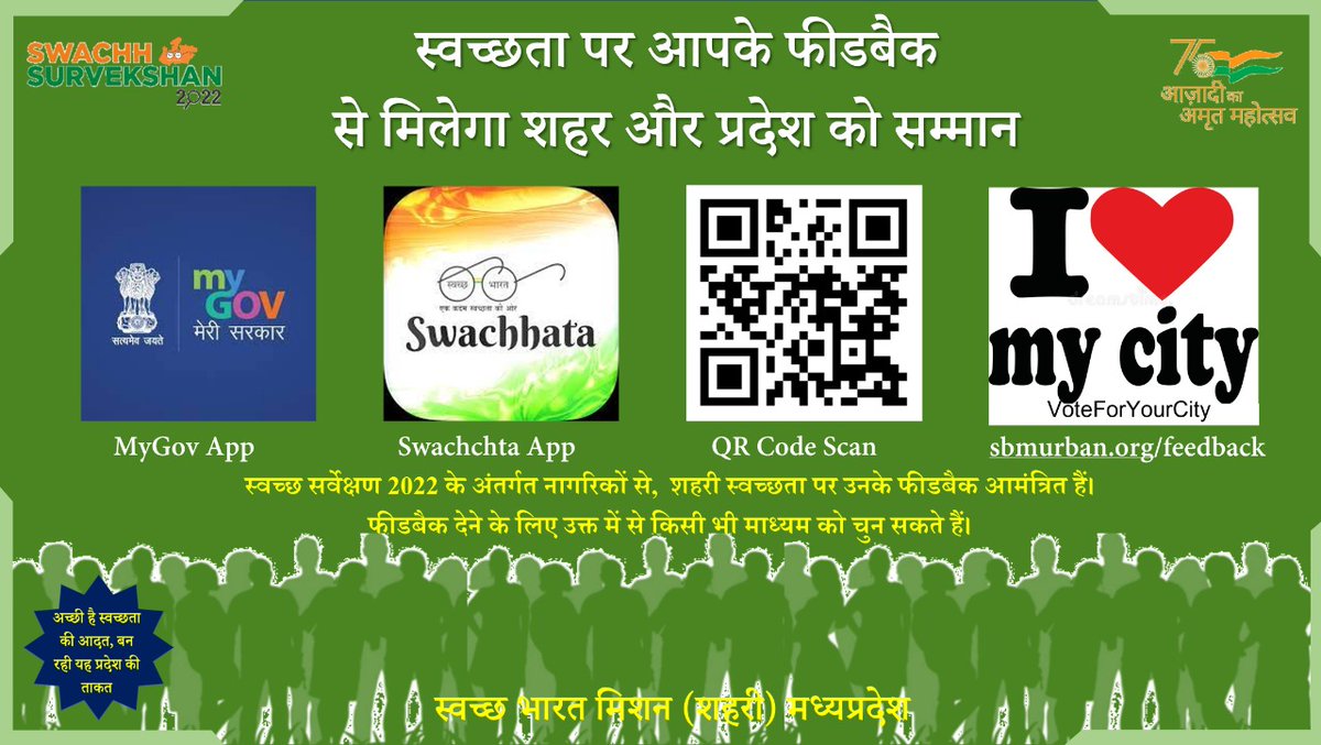 NPTonkhurd's tweet photo. Vote for your City
#SS2022_No1MP #CleanMP #No1MP #UADDMP @SwachhBharatGov @CommissionerUAD https://t.co/ISb6B5ilqu