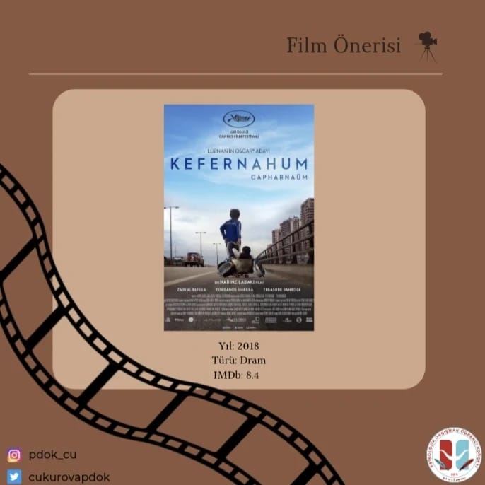 cukurovapdok's tweet photo. Merhabalar PDOK Çukurova ailesi 2021 2022 bahar döneminde sizin için  seçmiş oldugumuz ilk film önerimizle karşınızdayız. Bu filmle güzel haftasonları diler, iyi seyirler dileriz . https://t.co/5kiO5TfDao